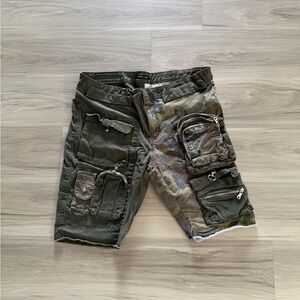 Embellish Men's Olive & Camo Cargo Utility Shorts
